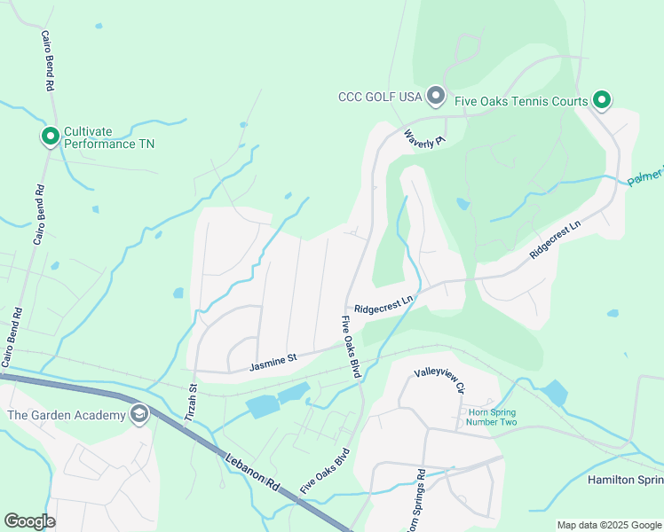 map of restaurants, bars, coffee shops, grocery stores, and more near 323 Dandelion Drive in Lebanon