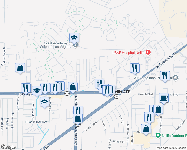 map of restaurants, bars, coffee shops, grocery stores, and more near 4537 Lime Straight Drive in Las Vegas