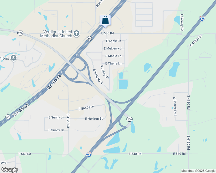 map of restaurants, bars, coffee shops, grocery stores, and more near 25444 South Concord Drive in Claremore