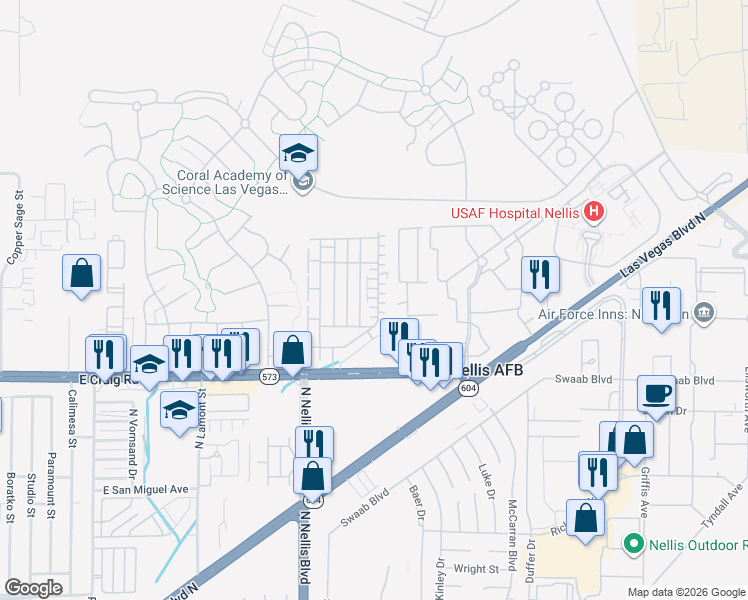 map of restaurants, bars, coffee shops, grocery stores, and more near 4537 Lime Straight Drive in Las Vegas