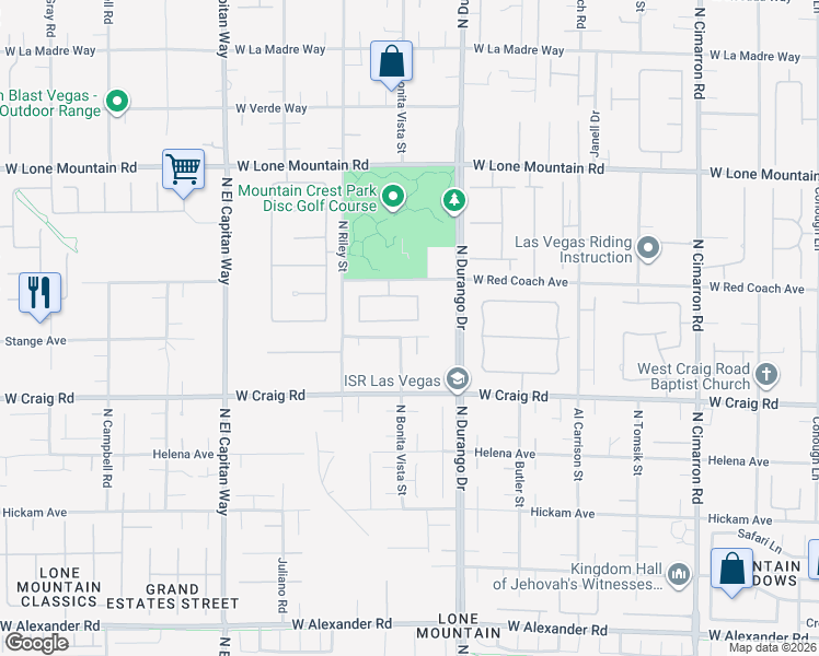 map of restaurants, bars, coffee shops, grocery stores, and more near 8556 Verde Park Circle in Las Vegas