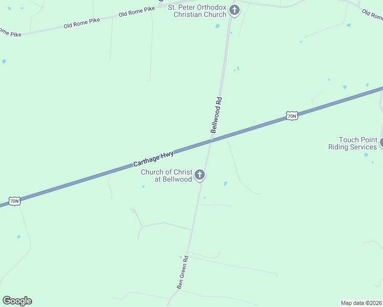map of restaurants, bars, coffee shops, grocery stores, and more near 6712 Carthage Highway in Lebanon