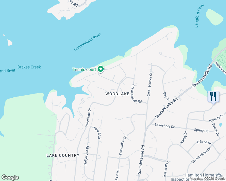 map of restaurants, bars, coffee shops, grocery stores, and more near 4828 Club Drive in Green Hill