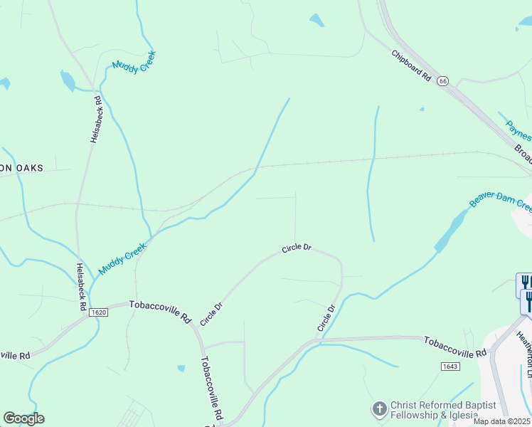 map of restaurants, bars, coffee shops, grocery stores, and more near 8723 Makena Court in Rural Hall