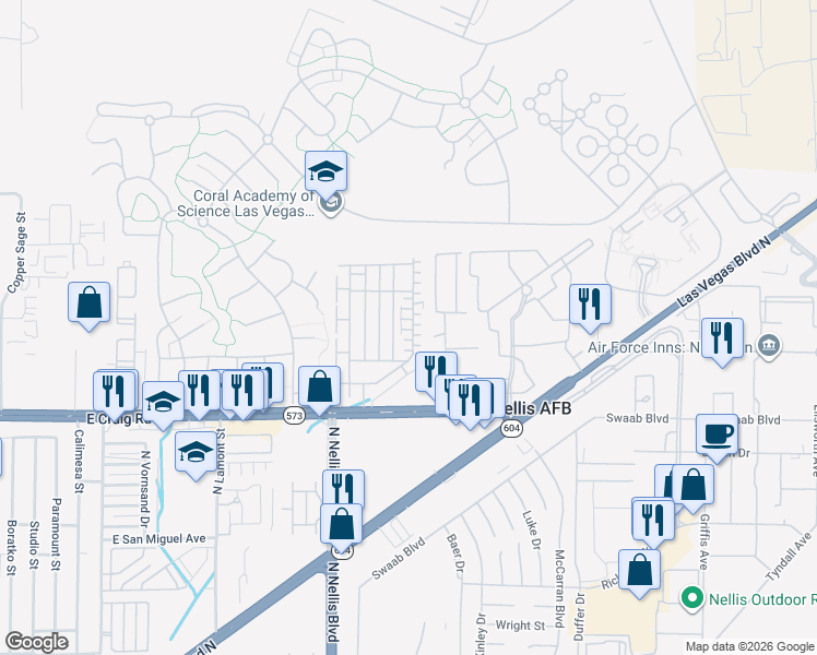 map of restaurants, bars, coffee shops, grocery stores, and more near 4549 Lime Straight Drive in Las Vegas