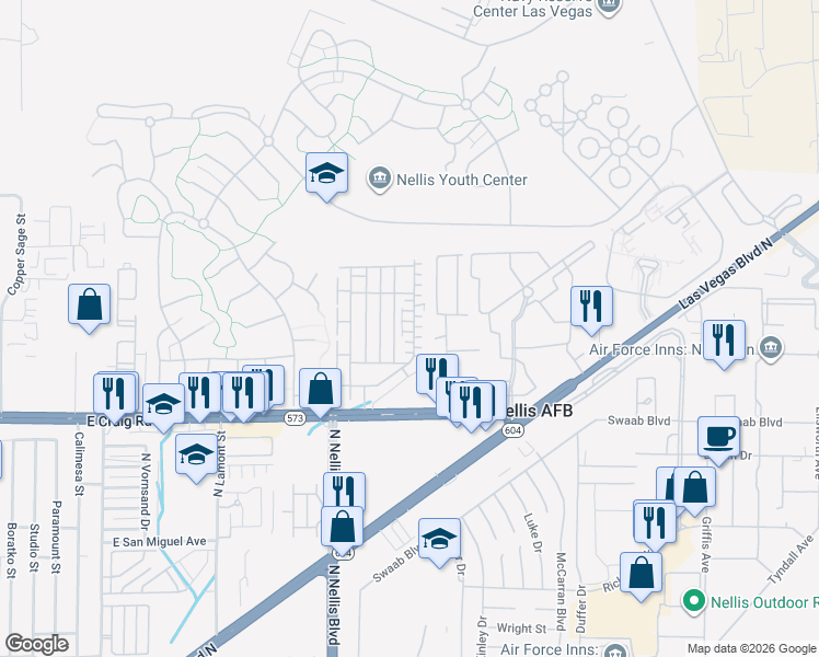 map of restaurants, bars, coffee shops, grocery stores, and more near 4537 Lime Straight Drive in Las Vegas