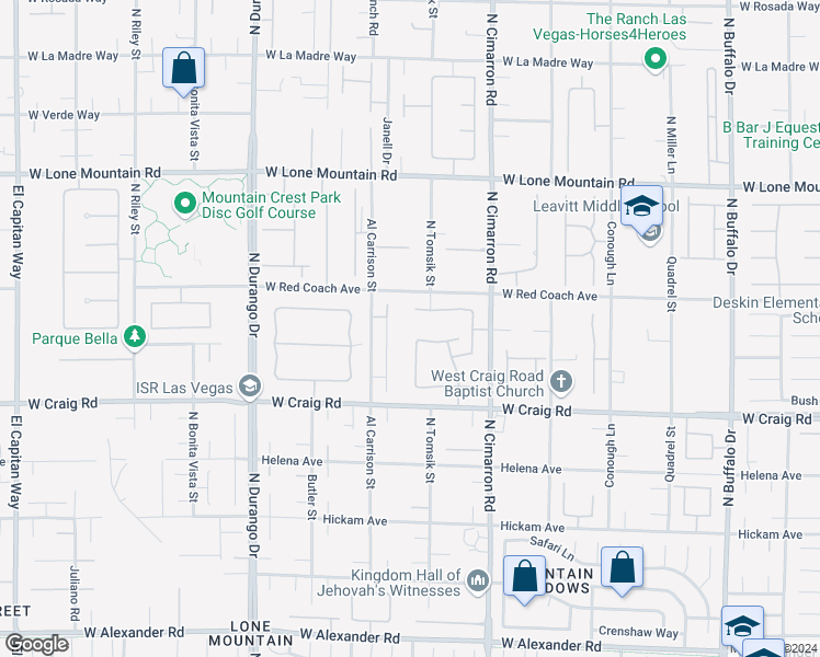 map of restaurants, bars, coffee shops, grocery stores, and more near 8138 Yucca Springs Drive in Las Vegas