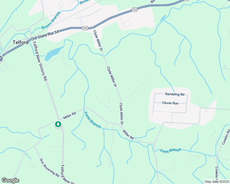 map of restaurants, bars, coffee shops, grocery stores, and more near 238 Clyde Miller Drive in Telford