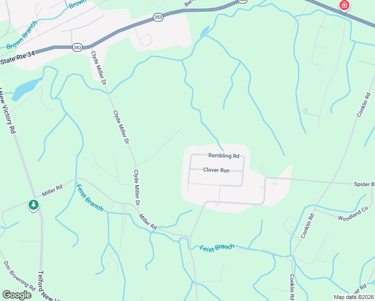 map of restaurants, bars, coffee shops, grocery stores, and more near 309 Rambling Road in Jonesborough