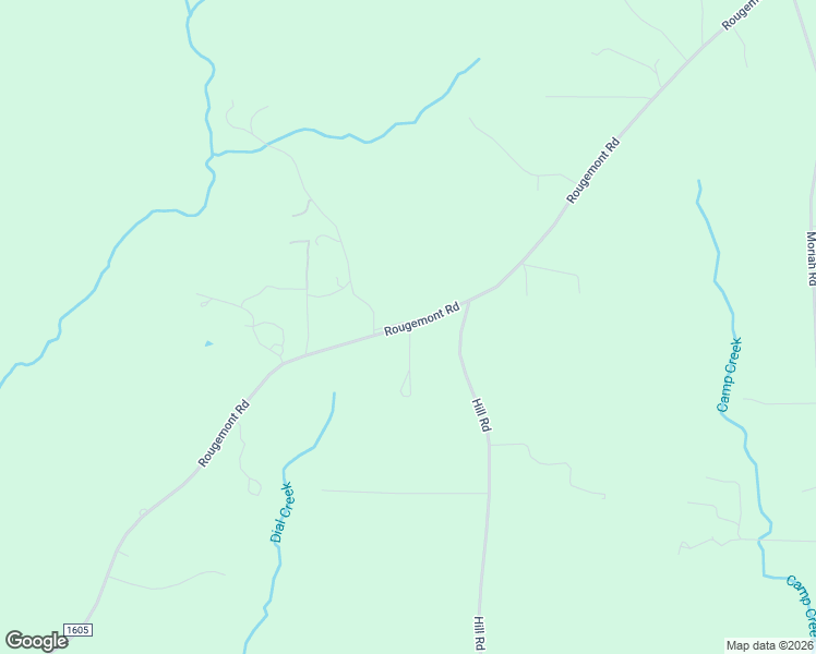 map of restaurants, bars, coffee shops, grocery stores, and more near 1171 Rougemont Road in Rougemont