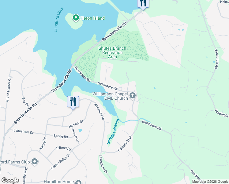 map of restaurants, bars, coffee shops, grocery stores, and more near 1785 Needmore Road in Green Hill