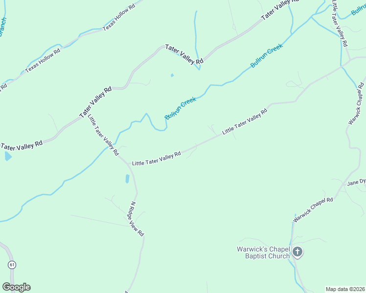map of restaurants, bars, coffee shops, grocery stores, and more near 262 Little Tater Valley Road in Luttrell
