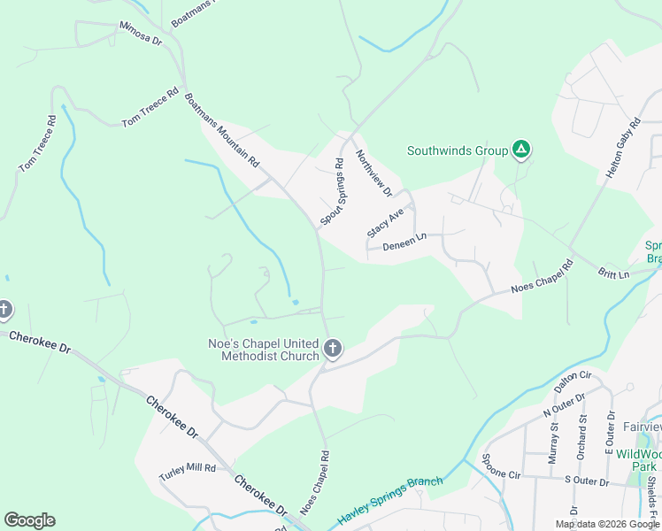 map of restaurants, bars, coffee shops, grocery stores, and more near 2852 Boatmans Mountain Road in Morristown
