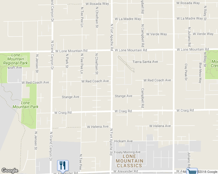 map of restaurants, bars, coffee shops, grocery stores, and more near 4555 North Fort Apache Road in Las Vegas