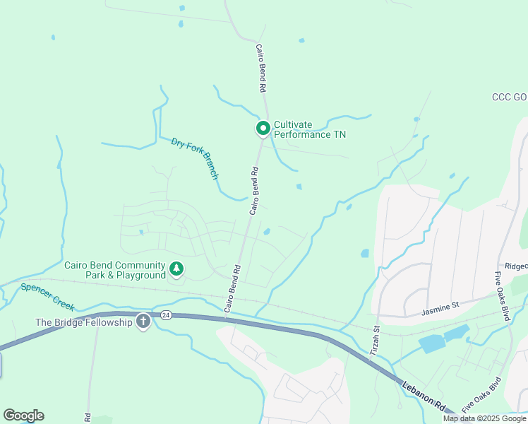 map of restaurants, bars, coffee shops, grocery stores, and more near 393 Cairo Bend Road in Lebanon