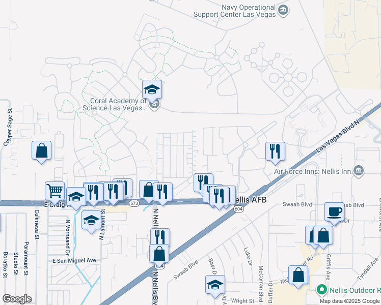 map of restaurants, bars, coffee shops, grocery stores, and more near 4581 Lime Straight Drive in Las Vegas
