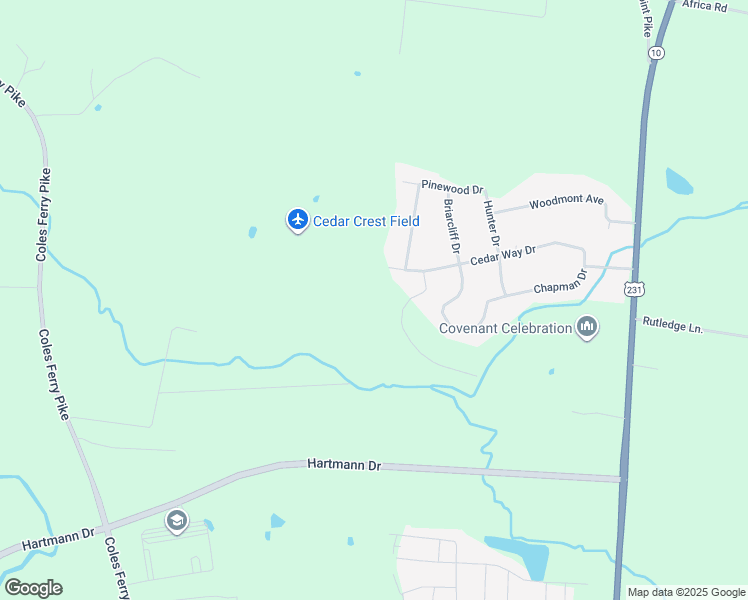 map of restaurants, bars, coffee shops, grocery stores, and more near 304 Cedarway Drive in Lebanon