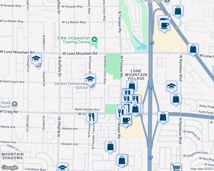 map of restaurants, bars, coffee shops, grocery stores, and more near 4533 Vogue Street in Las Vegas