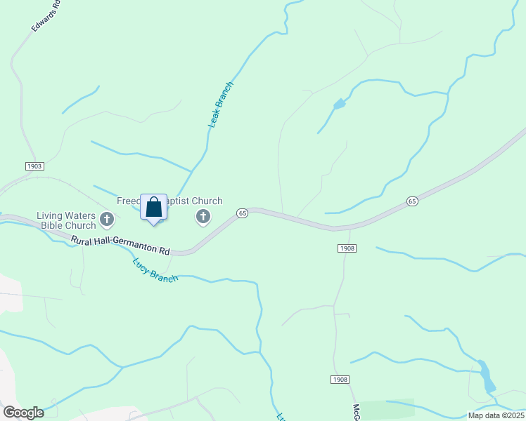 map of restaurants, bars, coffee shops, grocery stores, and more near Rural Hall-Germanton Road in Rural Hall