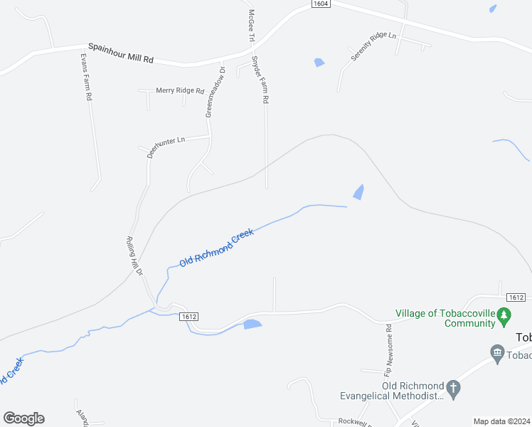 map of restaurants, bars, coffee shops, grocery stores, and more near 8045 Snyder Farm Road in Tobaccoville