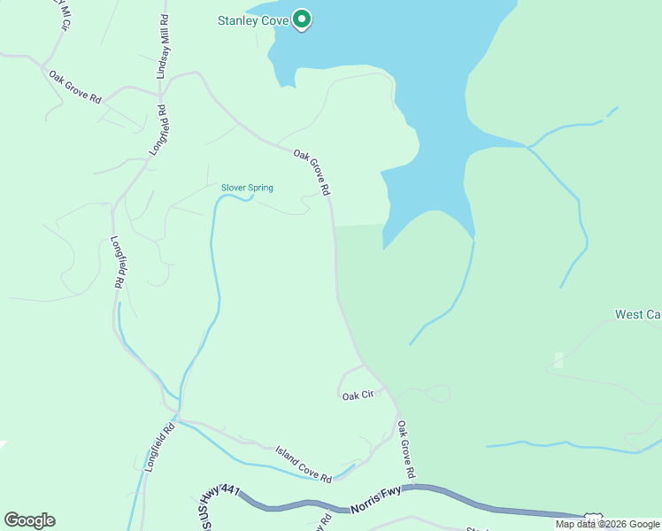 map of restaurants, bars, coffee shops, grocery stores, and more near 2801 Oak Grove Road in Rocky Top