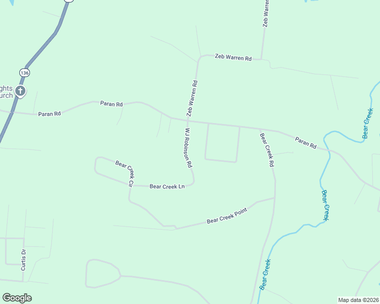 map of restaurants, bars, coffee shops, grocery stores, and more near 3429 WJ Robinson Road in Cookeville