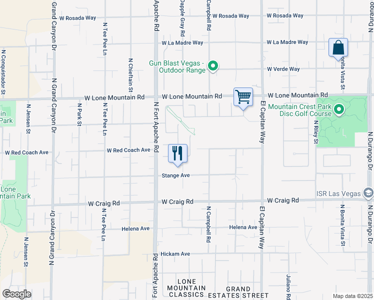 map of restaurants, bars, coffee shops, grocery stores, and more near 4607 Creeping Fig Court in Las Vegas