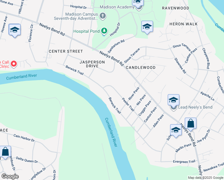 map of restaurants, bars, coffee shops, grocery stores, and more near 1101 Berwick Trail in Nashville
