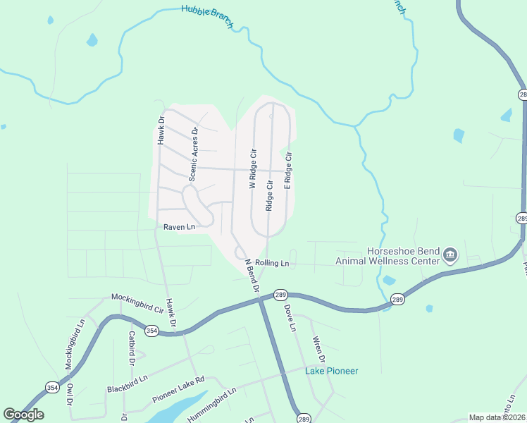 map of restaurants, bars, coffee shops, grocery stores, and more near 1206 West Ridge Circle in Horseshoe Bend