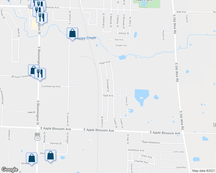 map of restaurants, bars, coffee shops, grocery stores, and more near 602 Emerald Street in Lowell