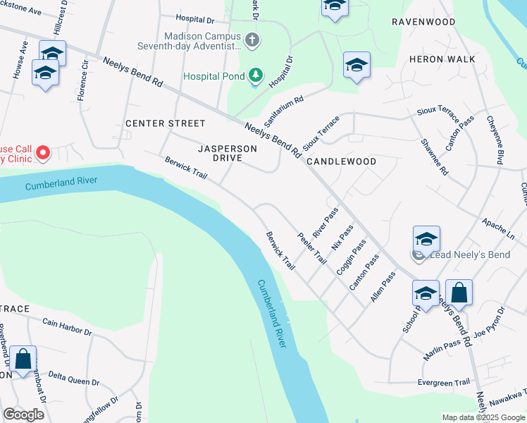 map of restaurants, bars, coffee shops, grocery stores, and more near 1101 Berwick Trail in Nashville