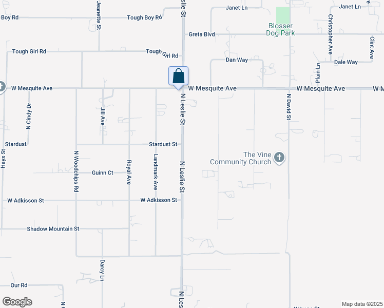 map of restaurants, bars, coffee shops, grocery stores, and more near 1761 North Leslie Street in Pahrump