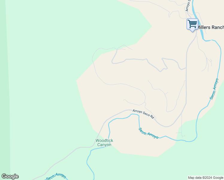 map of restaurants, bars, coffee shops, grocery stores, and more near 47208 Arroyo Seco Road in Greenfield