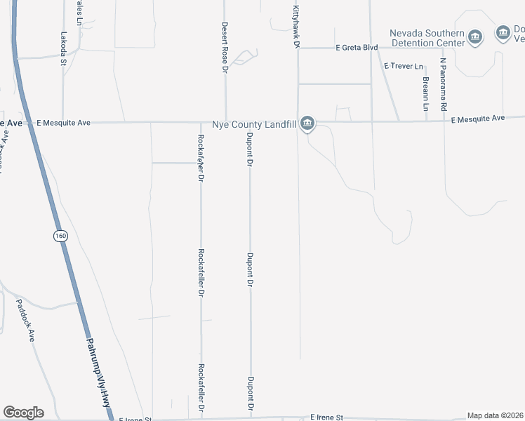 map of restaurants, bars, coffee shops, grocery stores, and more near 1771 Dupont Drive in Pahrump