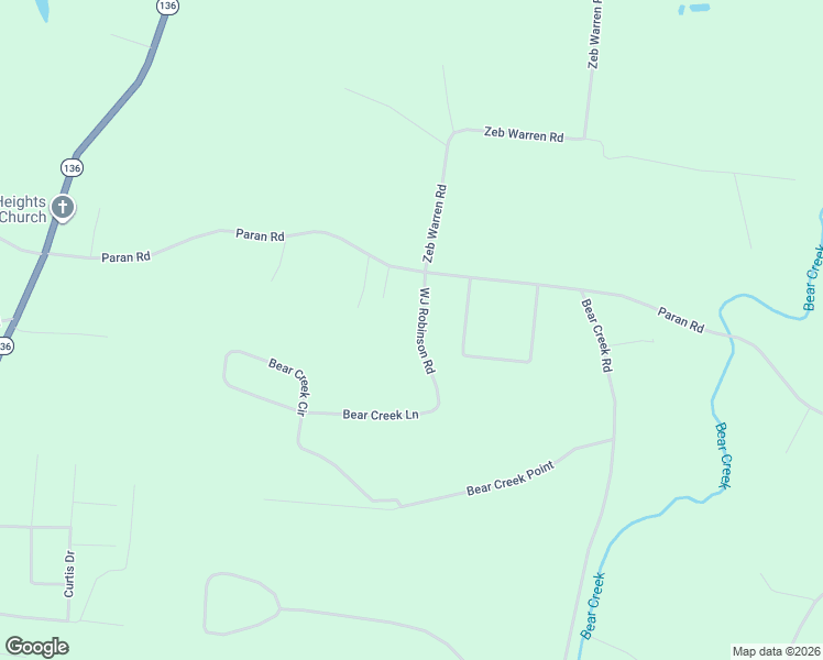 map of restaurants, bars, coffee shops, grocery stores, and more near 3429 WJ Robinson Road in Cookeville