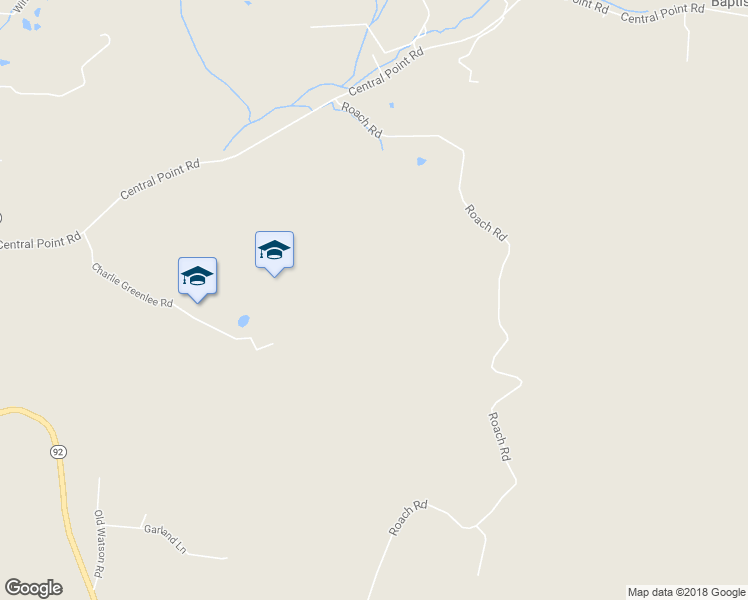 map of restaurants, bars, coffee shops, grocery stores, and more near 445 Roach Road in Rutledge