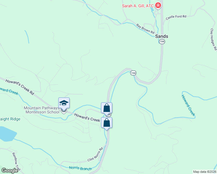 map of restaurants, bars, coffee shops, grocery stores, and more near 2015 North Carolina 194 in Boone