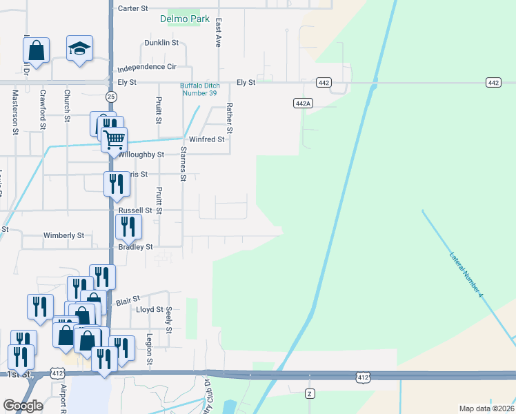 map of restaurants, bars, coffee shops, grocery stores, and more near 816 Pine Street in Kennett