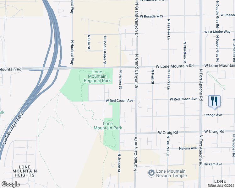 map of restaurants, bars, coffee shops, grocery stores, and more near 4638 Evan Ridge Court in Las Vegas