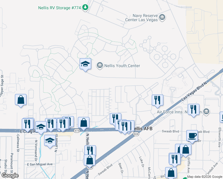 map of restaurants, bars, coffee shops, grocery stores, and more near 4650 Lime Straight Drive in Las Vegas