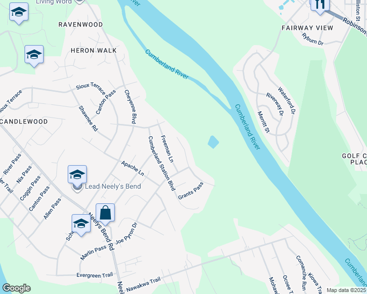 map of restaurants, bars, coffee shops, grocery stores, and more near 1009 Pawnee Trail in Nashville