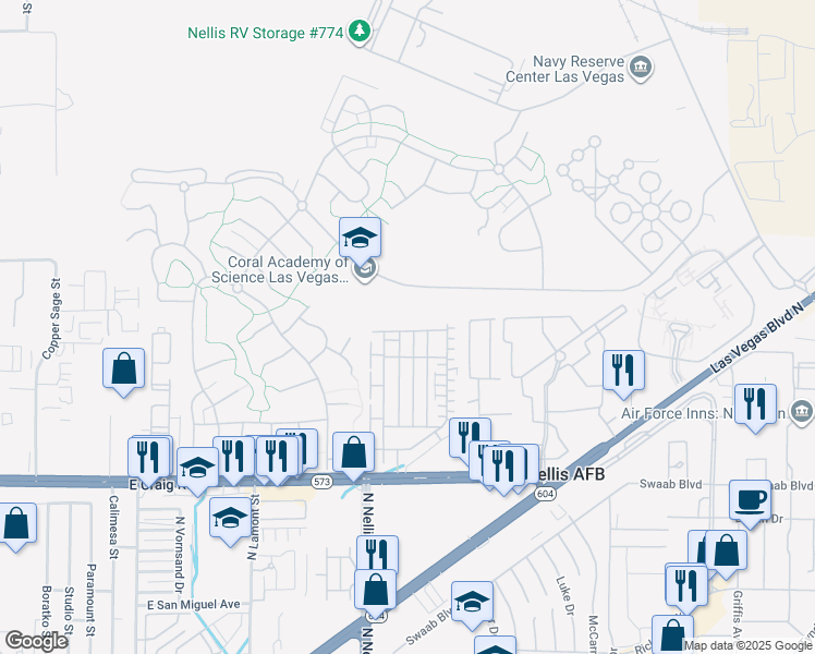 map of restaurants, bars, coffee shops, grocery stores, and more near 5170 Steep Cliffs Avenue in Las Vegas