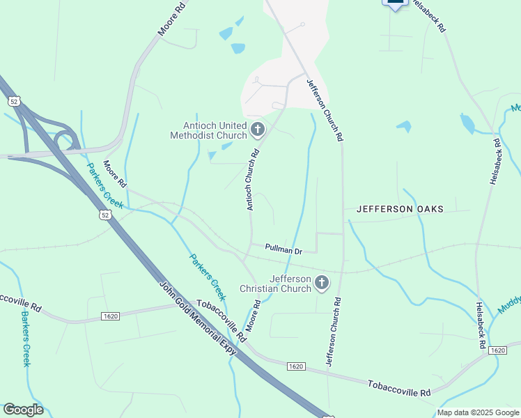 map of restaurants, bars, coffee shops, grocery stores, and more near 8995 Antioch Church Road in Rural Hall