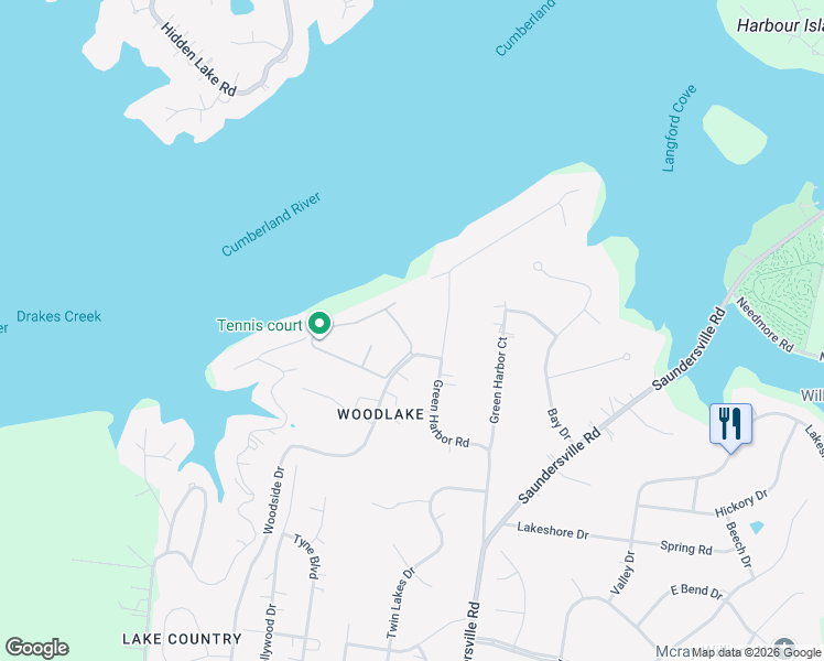 map of restaurants, bars, coffee shops, grocery stores, and more near 4810 Quail Hollow Circle in Green Hill
