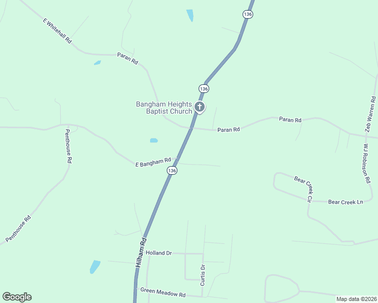 map of restaurants, bars, coffee shops, grocery stores, and more near 5823 Hilham Road in Cookeville