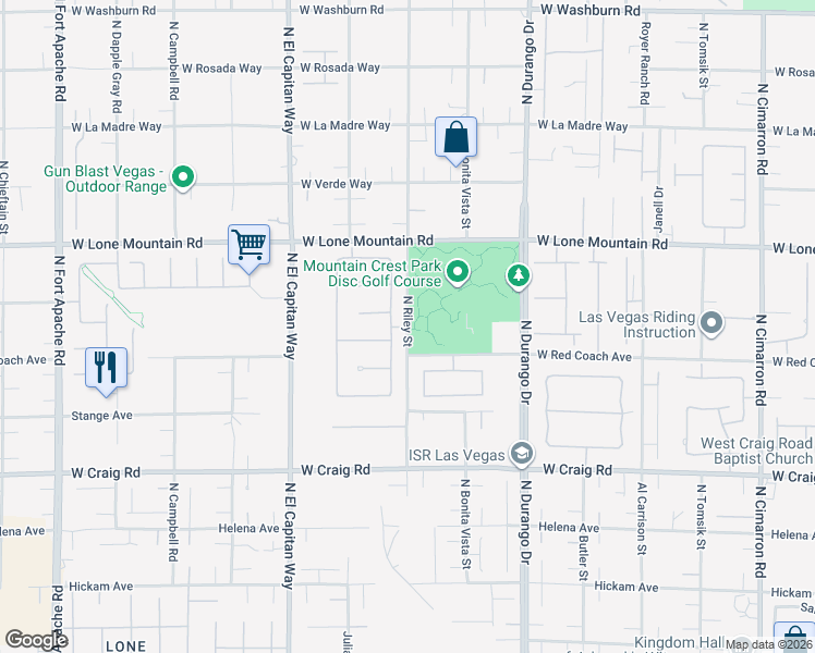 map of restaurants, bars, coffee shops, grocery stores, and more near 4680 Blue Mesa Way in Las Vegas