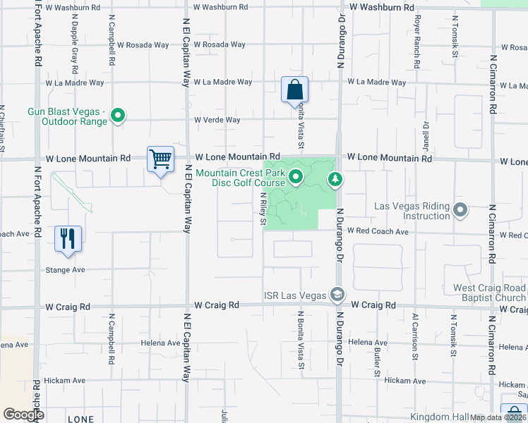 map of restaurants, bars, coffee shops, grocery stores, and more near 4680 Blue Mesa Way in Las Vegas