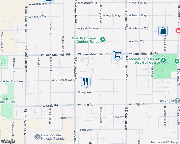 map of restaurants, bars, coffee shops, grocery stores, and more near 4663 Creeping Fig Court in Las Vegas