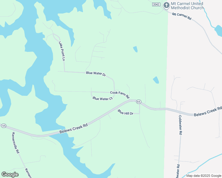 map of restaurants, bars, coffee shops, grocery stores, and more near 7299 Blue Water Drive in Belews Creek