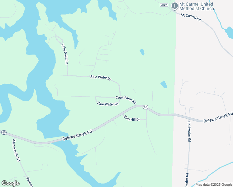 map of restaurants, bars, coffee shops, grocery stores, and more near 7299 Blue Water Drive in Belews Creek